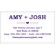 Single Heart Contact Cards - Raised Ink Image 2 of 4